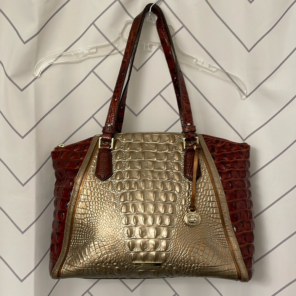 Brahmin Medium Emerson Rose Gold Provence Tote
